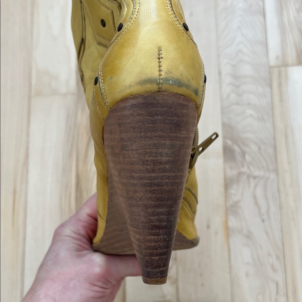BCBGirls Yellow Heeled Western Boots - Picture 4 of 6